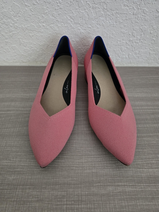 Rothy's Shoes - Rothy’s Pink Pointed Toe Low Block Heels Tortoise Sole Size 8.5